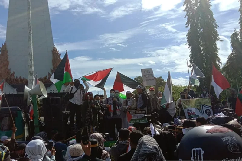 Massa di Makassar Turun ke Jalan, Bela Palestina dan Dukung Iran Lawan Israel