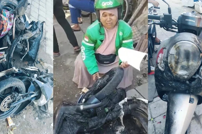 Bentrok Warga Tallo, Motor Ojol Jadi Korban