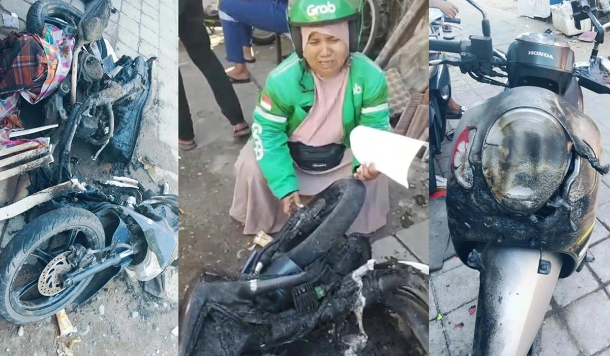 Bentrok-Warga-Tallo,-Motor-Ojol-Jadi-Korban