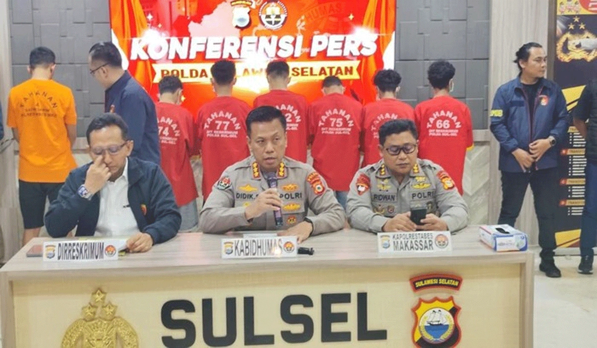 7 Pelaku Penembakan dan Pembakaran Rumah di Tallo Makassar Positif Narkoba