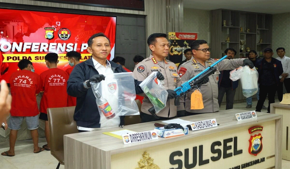 7 Pelaku Penembakan dan Pembakaran Rumah di Tallo Makassar Positif Narkoba