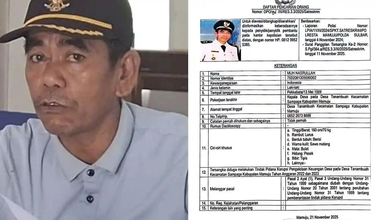 Kades Mamuju Diduga Korupsi Rp 500 Juta, Akhirnya Serahkan Diri